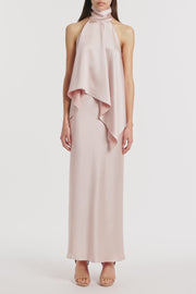 BLUSH LUSTRE SATIN BIAS SKIRT