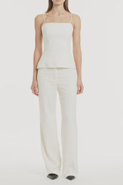 IVORY STARLIGHT TWILL BUSTIER TOP