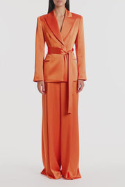 CLEMENTINE SATIN ACETATE DEEP PLEAT PANT