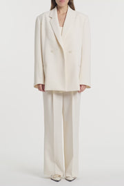 IVORY CREPE OVERSIZED JACKET