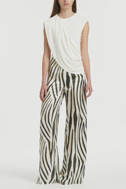 CREAM JERSEY TWIST TOP