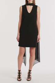 BLACK GEORGETTE SCARF