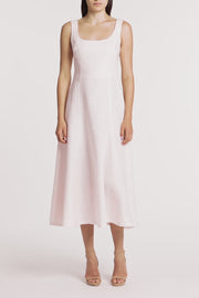 ROSA LINEN SQUARE NECK MIDI DRESS