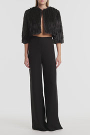 BLACK PIUMA FUR BOLERO