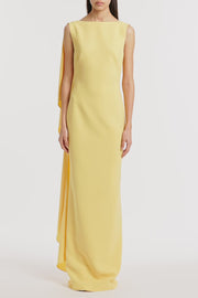 POLLEN CREPE COWL BACK GOWN