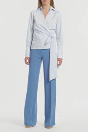 CHAMBRAY WRAP TOP