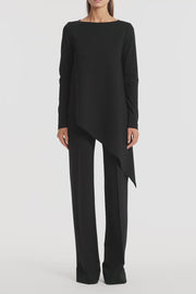 BLACK PONTE ASYMMETRIC TOP