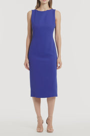 VIOLET CREPE SHEATH DRESS