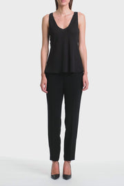 BLACK GEORGETTE SCOOP CAMI