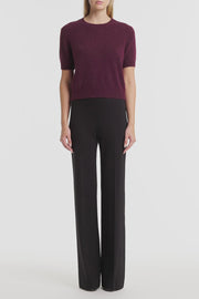 LOGANBERRY BRUSHED KNIT TOP