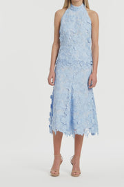 CELESTE 3D LACE MIDI SKIRT