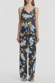 MIDNIGHT BOTANICA VISCOSE TWILL SCOOP NECK CAMI