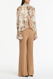 RENAISSANCE GEORGETTE HIGH LOW BLOUSE