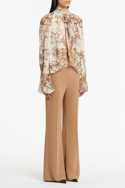 RENAISSANCE GEORGETTE HIGH LOW BLOUSE