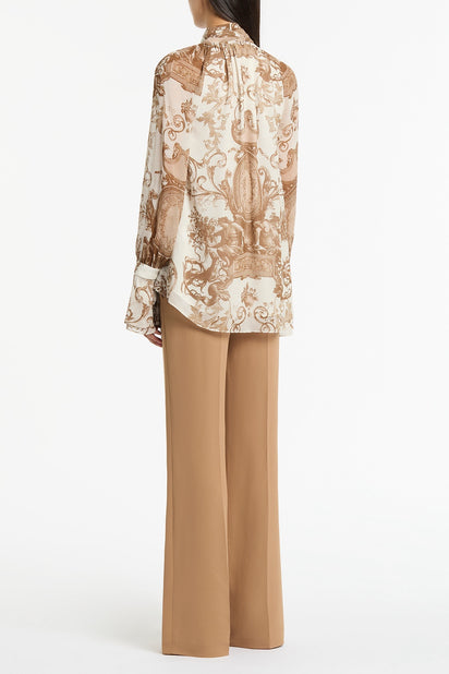 RENAISSANCE GEORGETTE HIGH LOW BLOUSE