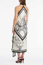 ROCOCO SILK TWILL NECK DETAIL TOP