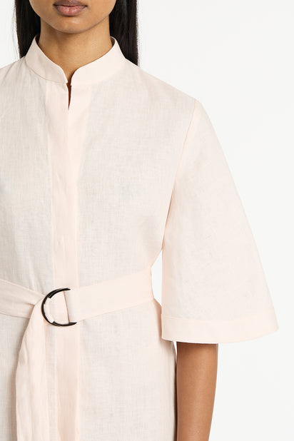 ROSA LINEN BOX SLEEVE SHIRT DRESS