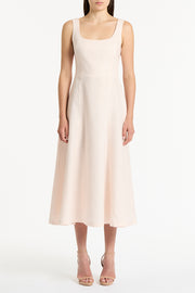 ROSA LINEN SQUARE NECK MIDI DRESS