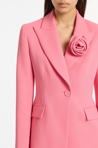 ROSE PINK CREPE ROSE BLAZER