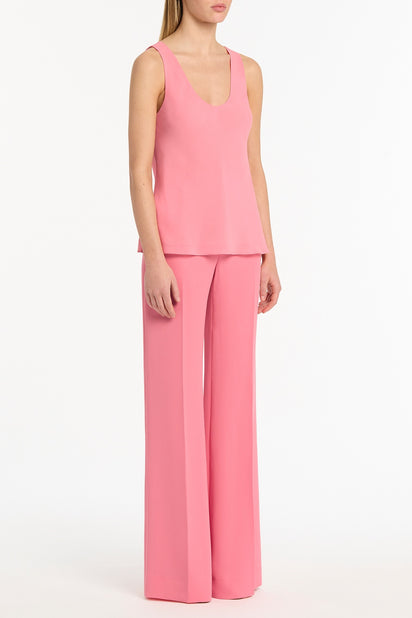 ROSE PINK GEORGETTE SCOOP NECK CAMI