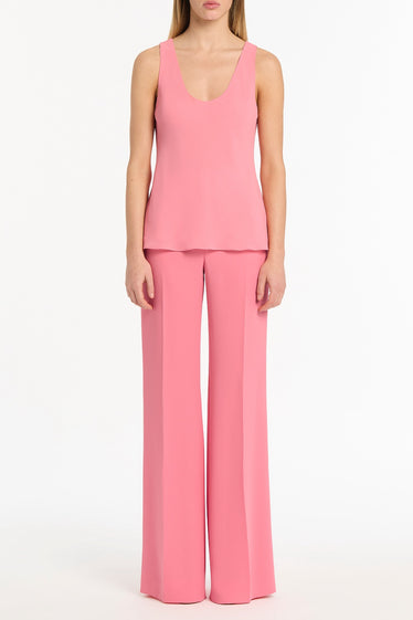 ROSE PINK GEORGETTE SCOOP NECK CAMI