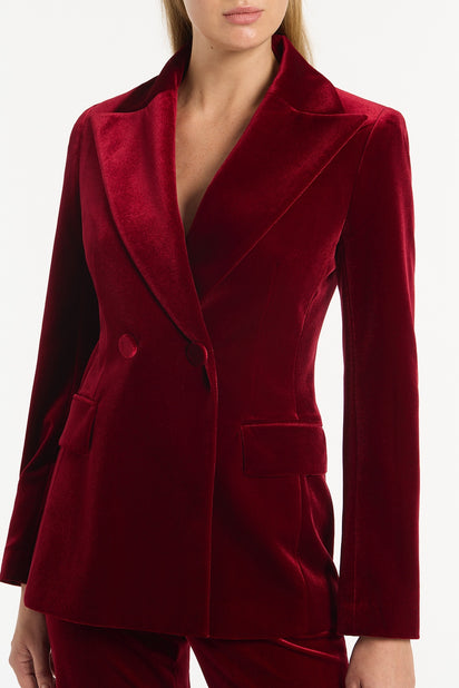 ROUGE VELVET TUXEDO JACKET