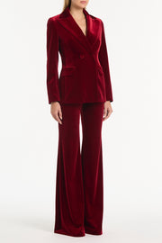 ROUGE VELVET WIDE LEG PANT
