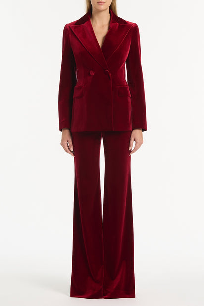 ROUGE VELVET WIDE LEG PANT