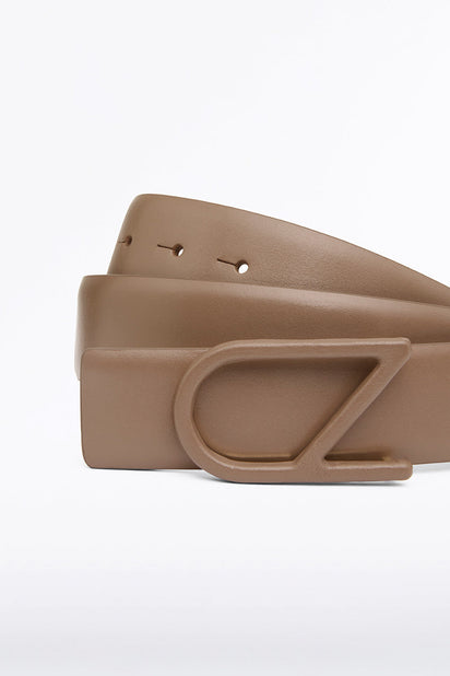 TAN CZ LOGO COVERED BELT