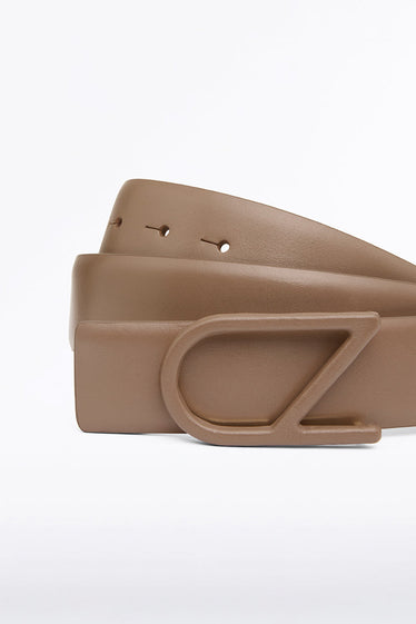 TAN CZ LOGO COVERED BELT