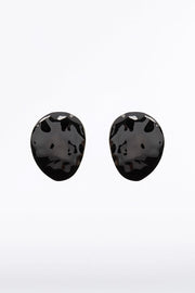 CZ HAMMERED EARRINGS LARGE