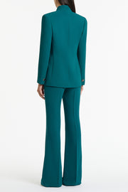 SERPENTINE CREPE LONG LINE SINGLE BREASTED JACKET