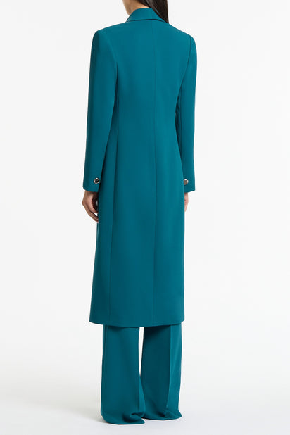 SERPENTINE CREPE SHAWL COLLAR COAT