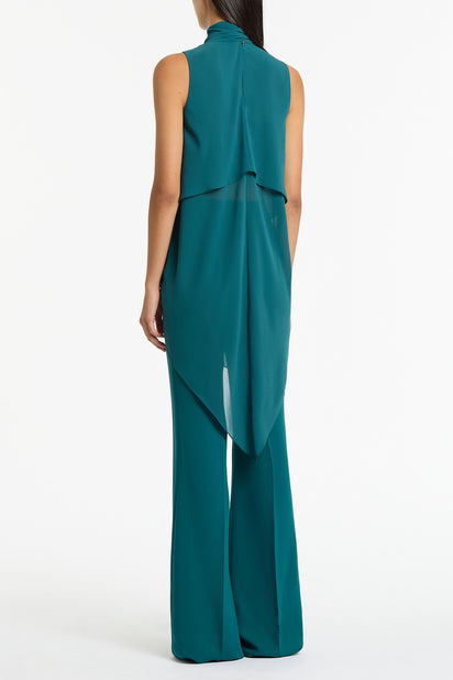 SERPENTINE GEORGETTE TIE TOP