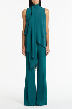 SERPENTINE GEORGETTE TIE TOP