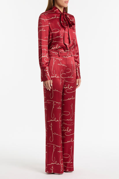 SHIRAZ SIGNATURE SILK TIE SHIRT