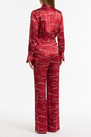 SHIRAZ SIGNATURE SILK TIE SHIRT