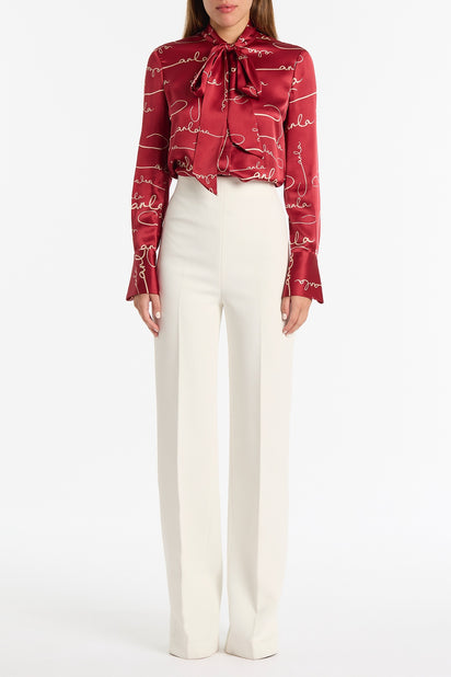 SHIRAZ SIGNATURE SILK TIE SHIRT