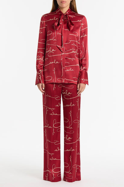 SHIRAZ SIGNATURE SILK TIE SHIRT