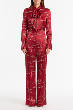 SHIRAZ SIGNATURE SILK TIE SHIRT