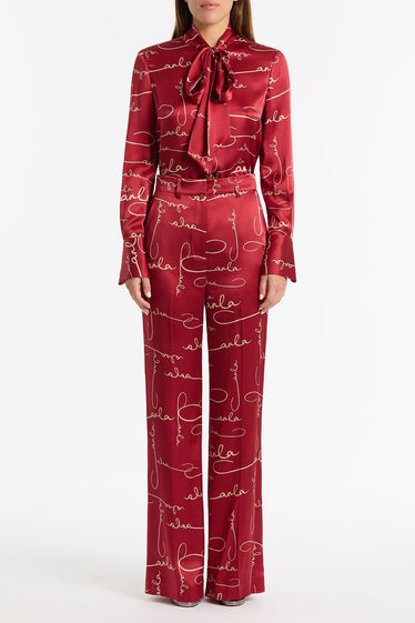 SHIRAZ SIGNATURE SILK TIE SHIRT