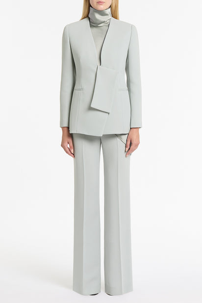 SILVER CREPE STRISCIA BLAZER