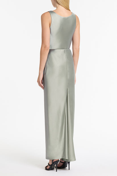 SILVER SATIN SCOOP CAMI