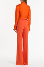 TANGERINE CREPE CLASSIC FLARED PANT