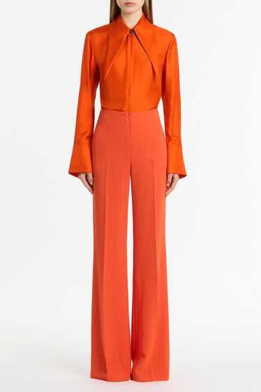 TANGERINE CREPE CLASSIC FLARED PANT