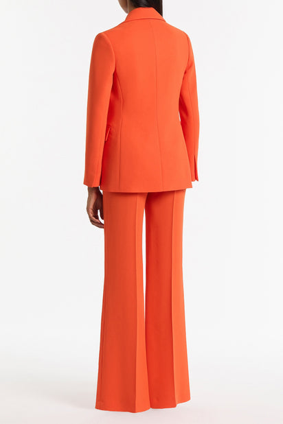 TANGERINE CREPE LONG LINE JACKET