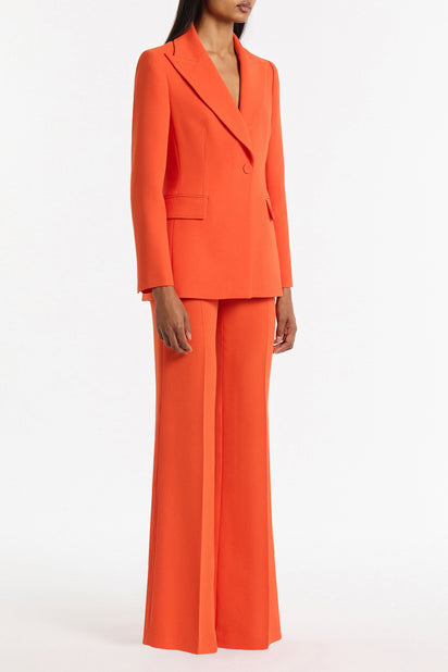 TANGERINE CREPE LONG LINE JACKET