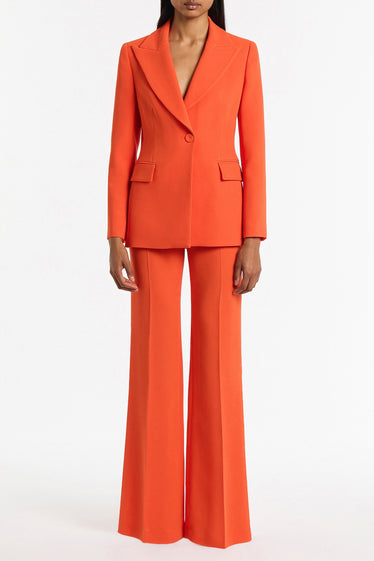 TANGERINE CREPE LONG LINE JACKET