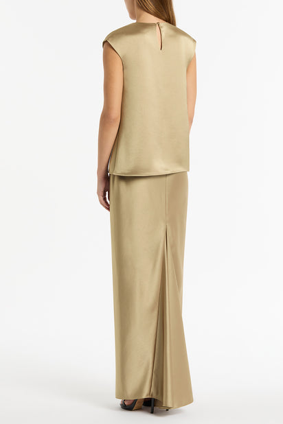 TOURMALINE SATIN BIAS SKIRT