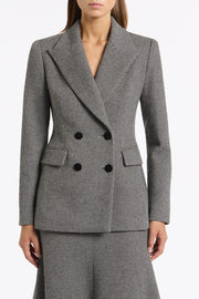 TWILL COATING DOUBLE BREASTED BLAZER
